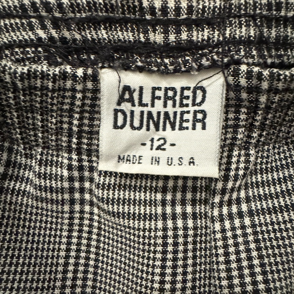 EUC Alfred Dunner black & white plaid pants